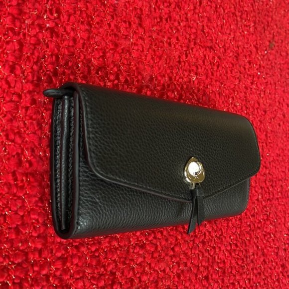 Kate Spade Marti Large Slim Flap Wallet Black - Picture 3 of 16